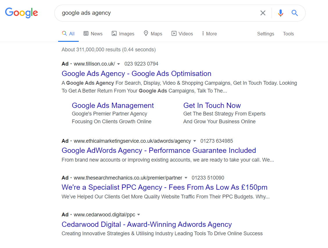 Google Ads in Google Search