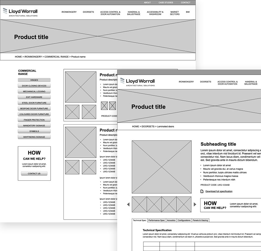 Wireframe for Lloyd Worrall