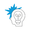 lightbulb in head